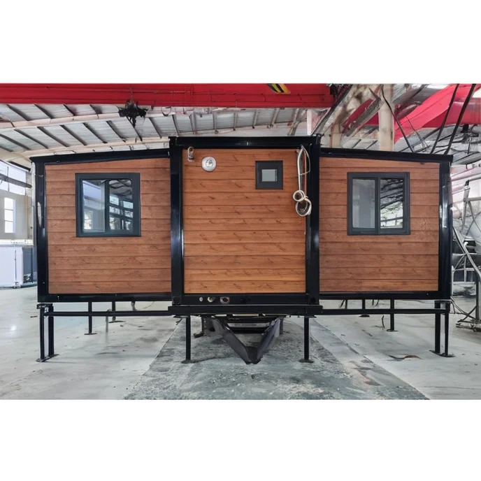 china mobile folding tiny homes 40ft luxury prefab trailer houses wholesale expandable container house for sale