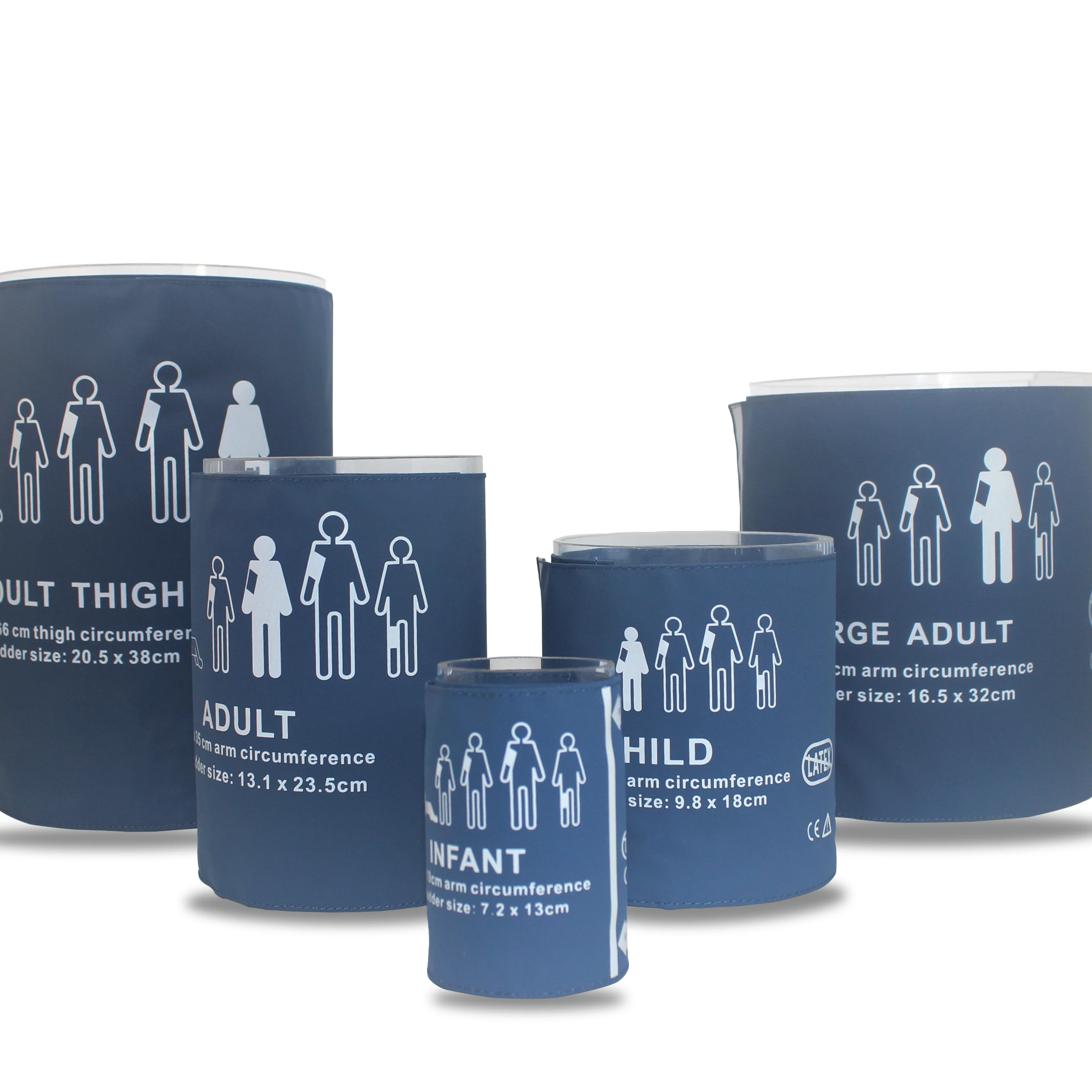 Высококачественные многоразовые манжеты Nibp для младенцев/педиатрических/взрослых с одной/двумя трубками измерения артериального