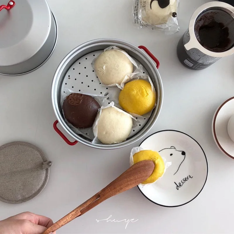 Personalized Multifunction Kitchen cooking Baking Utensil Salad Bread Food Bamboo Wood Server Tongs