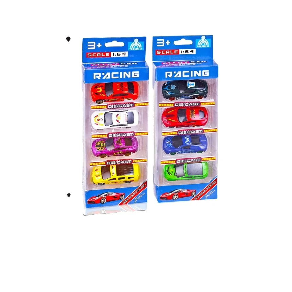 4 Pcs Multiple Style Simulation Car Model Diecast Car Toys Set High Quality Alloy for Children Metal Window Box Boy 1:64 EN7
