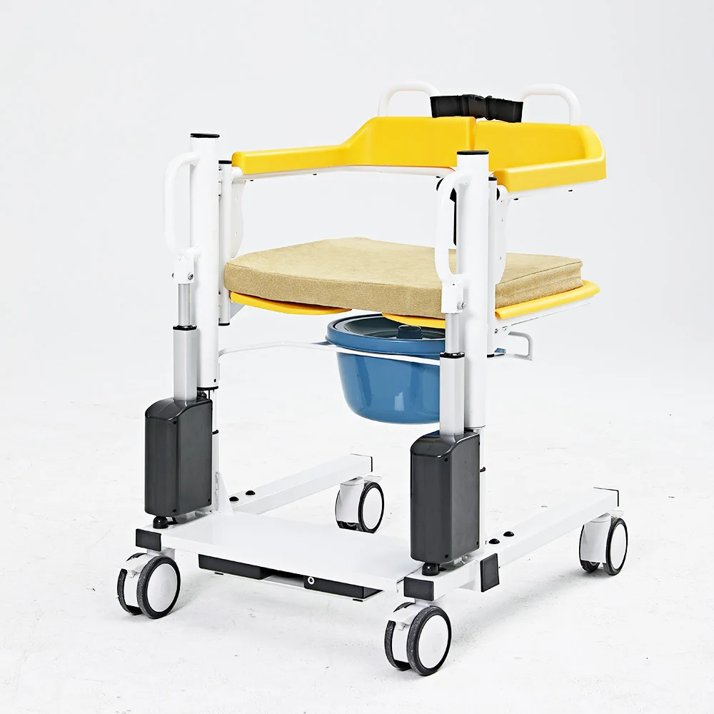 Automatic Lift Patient Transfer Chair With Commode For Patient Elderly And With Wheels For Home Hospital Care