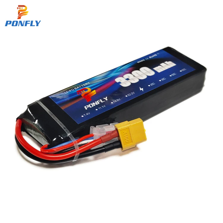 Аккумулятор PONFLY 3300mAh для дрона 70C 11 1 V 7541121 Lipo батарея 14 8 7 4 радиоуправляемого вертолета
