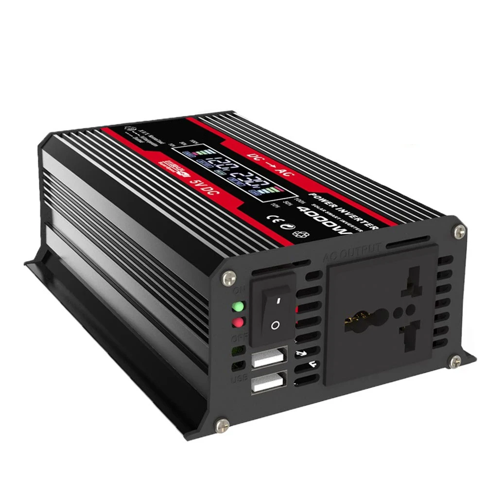4000W 12V 220V Converter Sinus Auto Inverter with Charger LCD Display Solar Power Bank Supplies for EU UK Plug Power Inverter