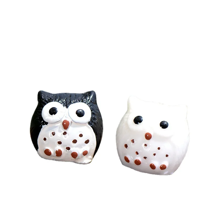 Cute Tiny Collectible Owl Model Micro Garden Decoration Craft Small Animal Birds Miniature figurines Kawaii Ornament