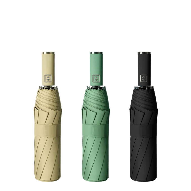 Qitu Fully Automatic Folding Umbrella Strong Men and Women Large Double Sunshade Sunscreen Custom Advertisement