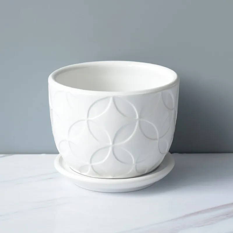 Handmade Luxury Ceramic Flowerpot New Design Custom Northern Europe Style Succulent Planter for Home and Garden Use