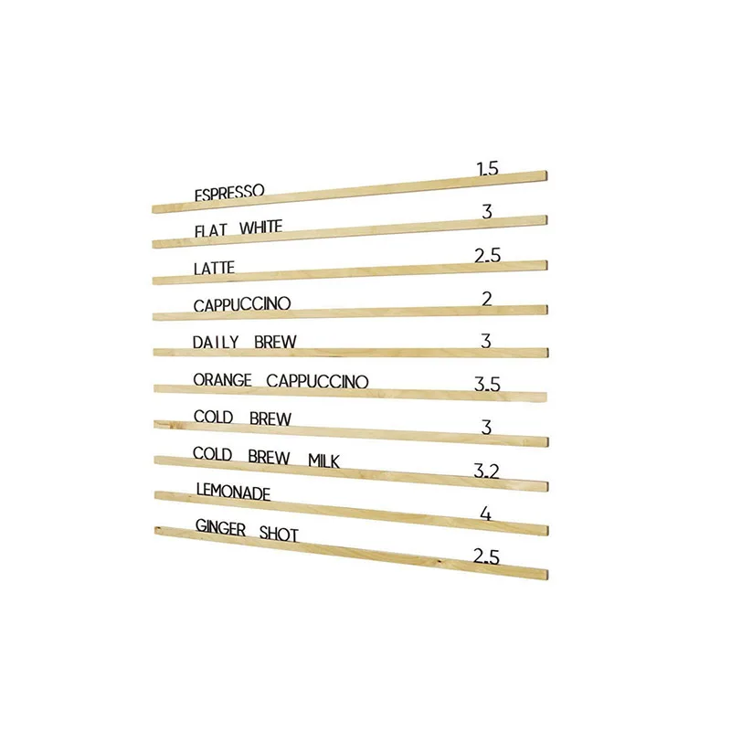 Menu Salon Price List Board Coffee Bar Menu Letter Board Wooden Letter Wall Menu Message Board