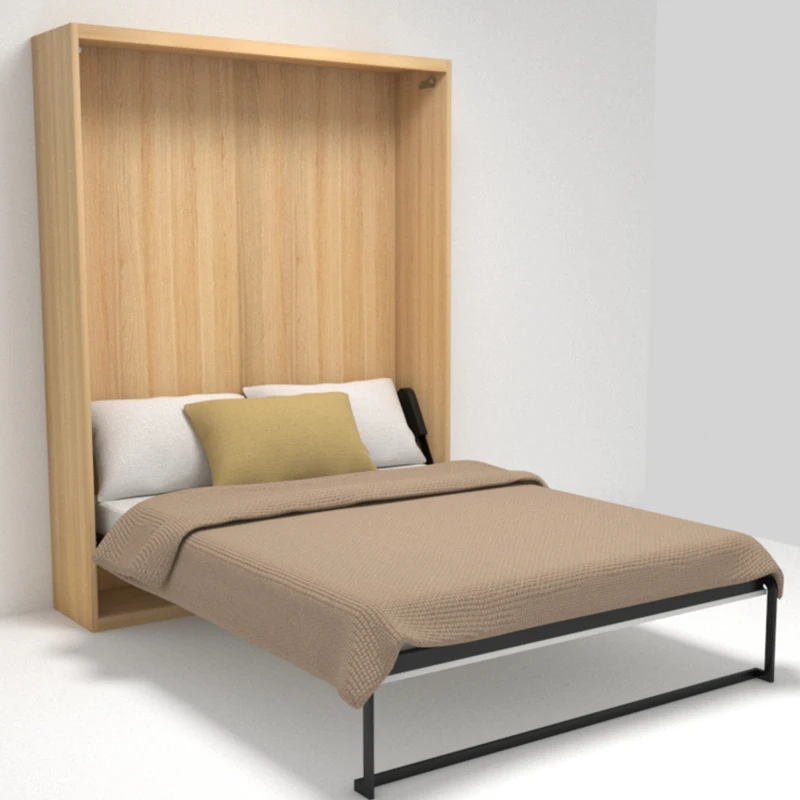 Bedroom Furniture Murphy Bed Fold-down Hidden Wall Panel Bed Steel Frame with Hardware Kit for Single Apartment