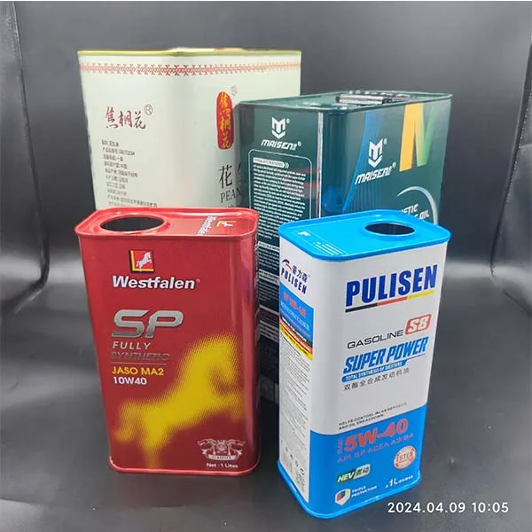 Manufacturer 500ml to 5L Square Metal Tin Can for Engine oil 4L tin Paint Can