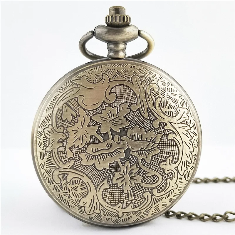 New Punk Steam Gear Hollow Quartz Watch Pocket Necklace Gift Chain Pocket Watch