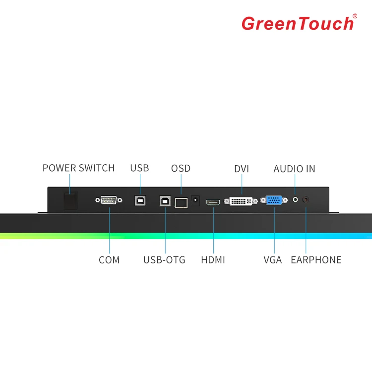 GT LED-Framed Monitor 27 inch capacitive touch screen with DP HD port