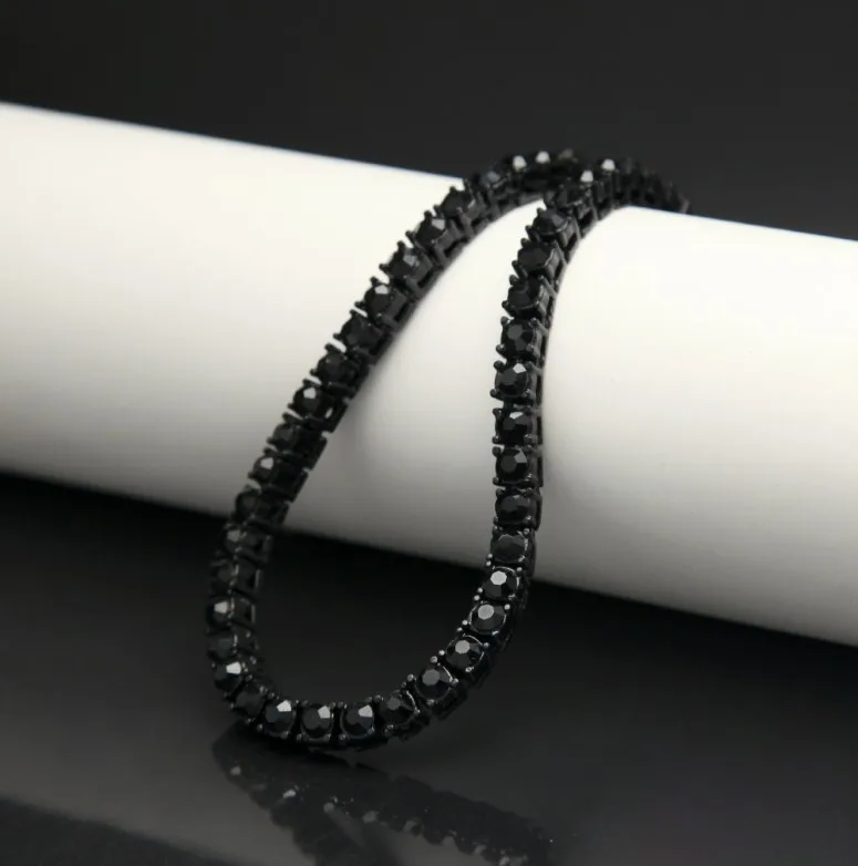 Fashion Bracelet Hip-hop Jewelry Rhinestones Crystal 3mm 4mm 5mm Tennis Chain Bracelets Trend Jewelry Wholesale