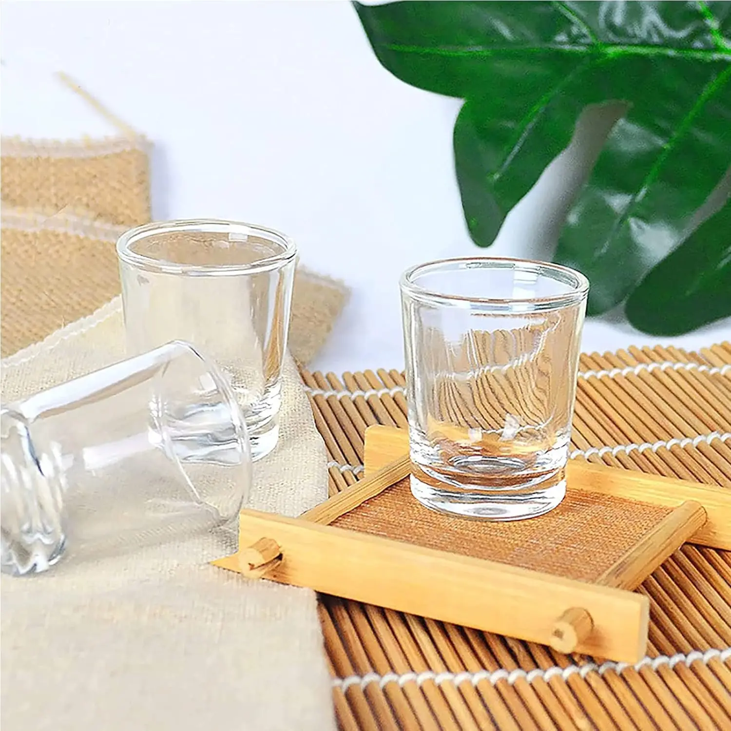 1.6 oz  Clear Small Whiskey VodkaTequila Espressos Shot Glasses with Logo