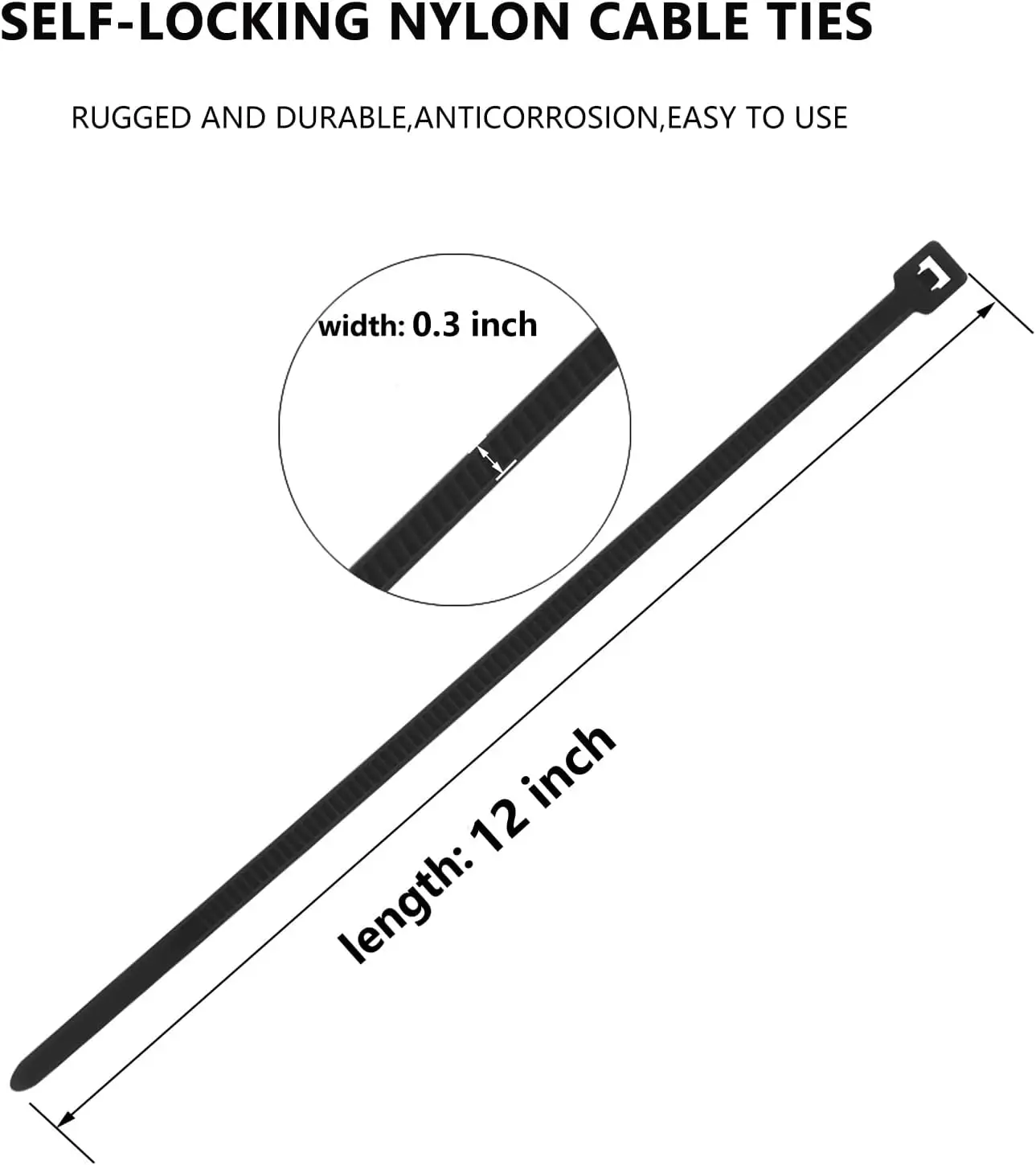 selling nylon cable tie 100 pieces/bag high quality self-locking cable ties nylon 6 plas nylon tie cable