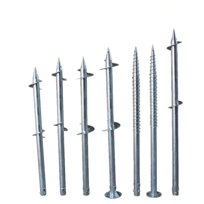 Customized galvanized steel ground screw piles for solar mounting system earth ground screw anchor price