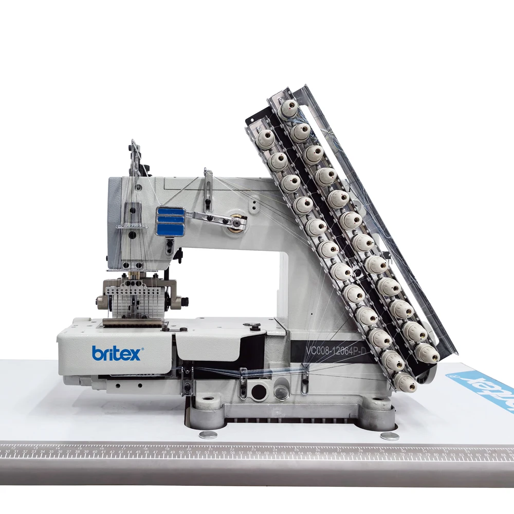 BR-VC008-12064P-D direct drive 12 needles cylinder bed double chainstitch multi needle sewing machine