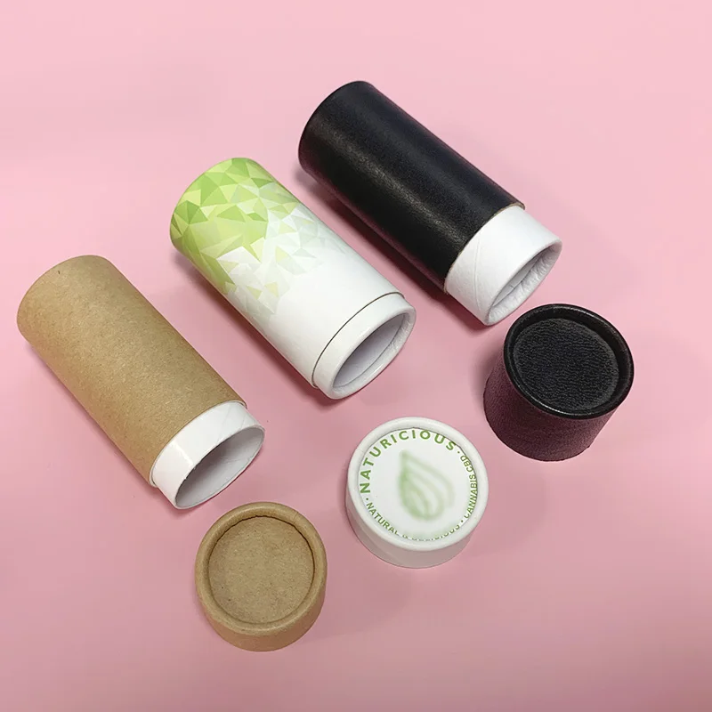 Wholesale Custom Fancy Logo Printed Kraft Paper Tube Box Paper Tube Packaging