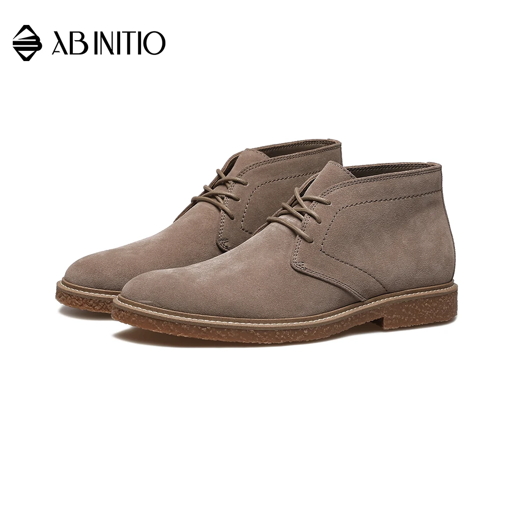 New style lace genuine suede leather mens formal dress boot shoes