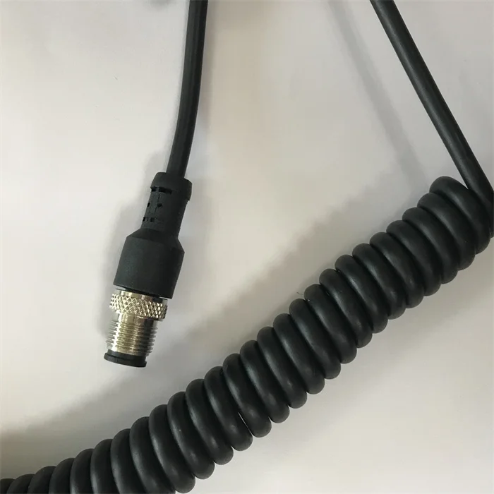 manufacture  2 /3/4/5 cores veyor robot cable  electronics  spring coiled spiral cable for auto industry forklift water heater
