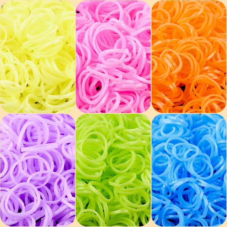 High quality non-toxic colorful cheap rubber loom bands kit DIY loom band for kids