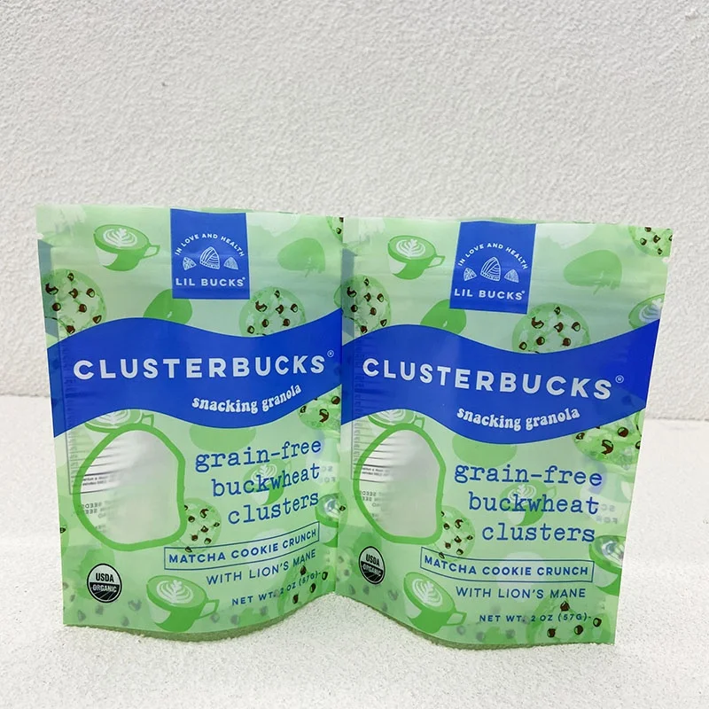 Digital Printing Food Grade Doypack Food Packaging Buckwheat Flour Buckwheat Grains With Window Zipper Stand Up Bag