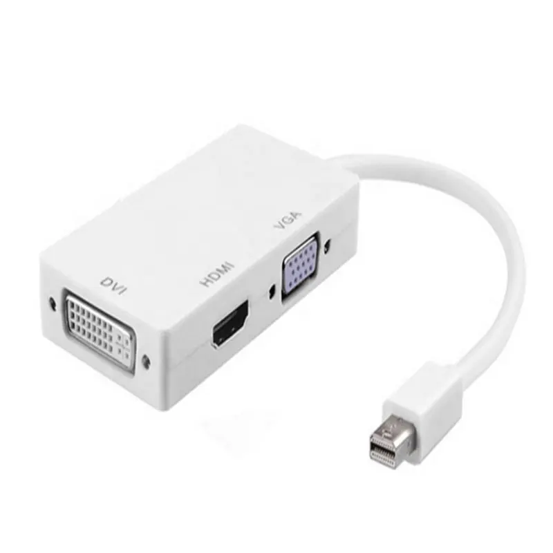 Mini DisplayPort To HDM I /DVI /VGA 3 in 1 DP Adapter Dvi Converter