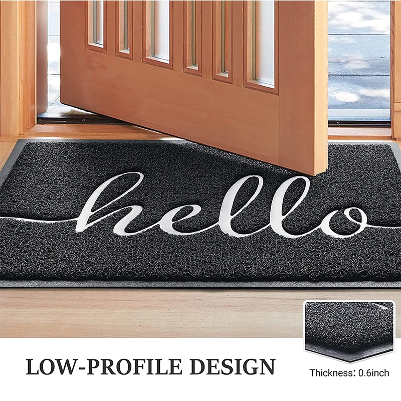 Дверной коврик из ПВХ с тиснением HELLO design 40x60