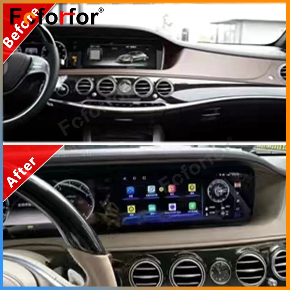 Android13 Carplay For Mercedes Benz S W222 2014-2017 Upgraded 2022 Carplay With GPS Navigation WIFI Mirrorlink Radio Head Unit