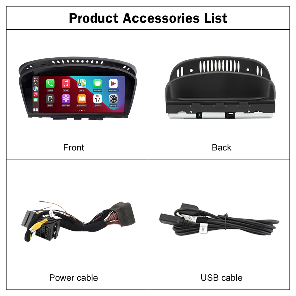 Road Top 8.8' Head Unit Wireless CarPlay Android Auto Car Multimedia Touch Screen For BMW 5 Series CIC System 2009-2010