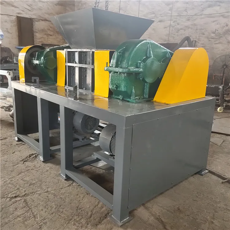 Best Sale Paddy Straw Cardboard Tire Recycling Double Shaft Double Motor Shredder Machine