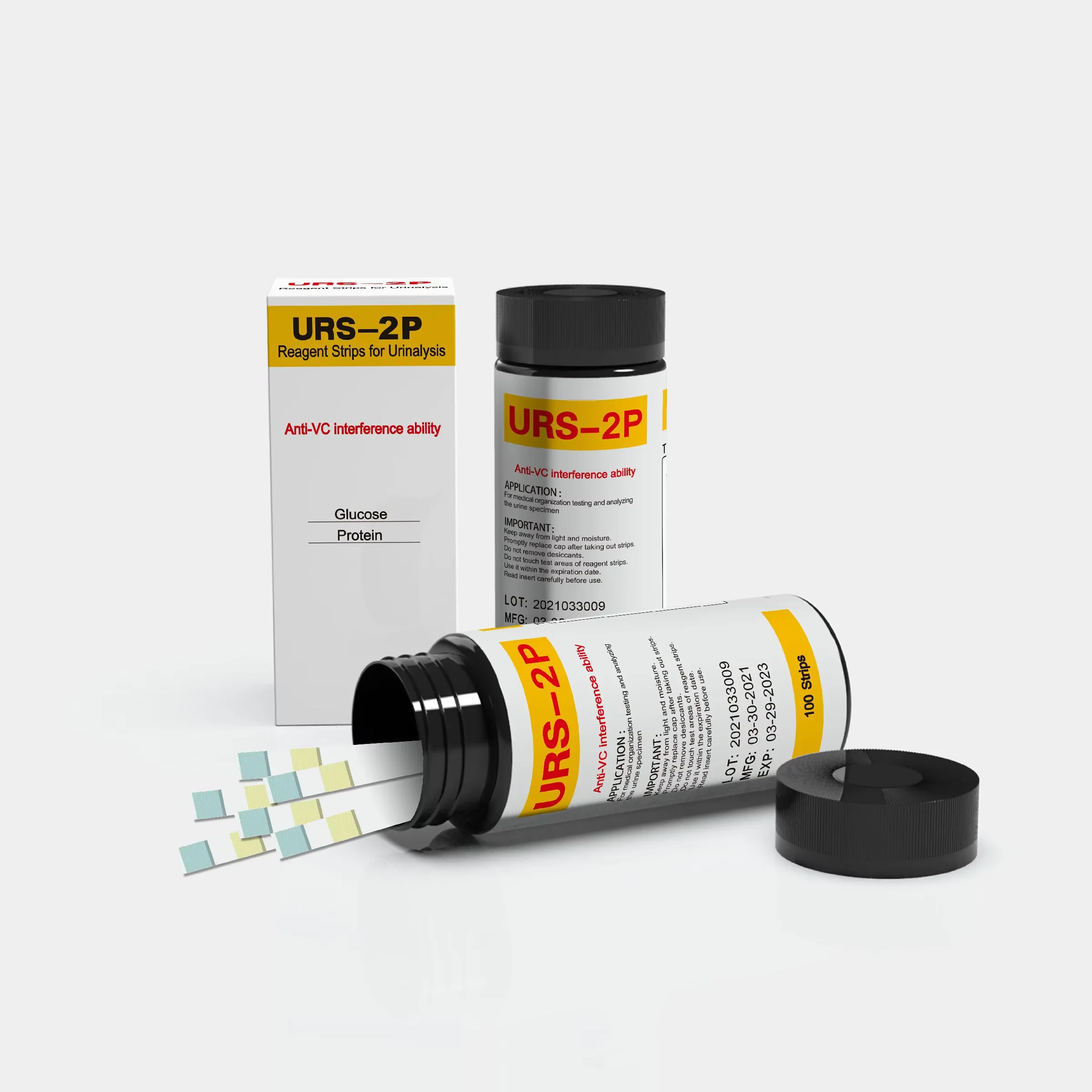 Protein & glucose Urine Test strips, Diabetic Urinalysis test strips