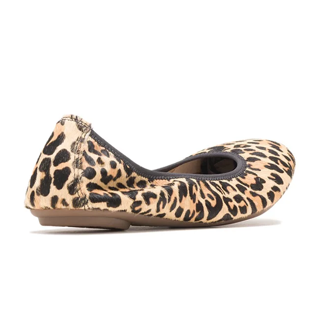 Leopard Print Round Toes Ballet Flats Lightweight Soft Flat Shoes for Women and Ladies