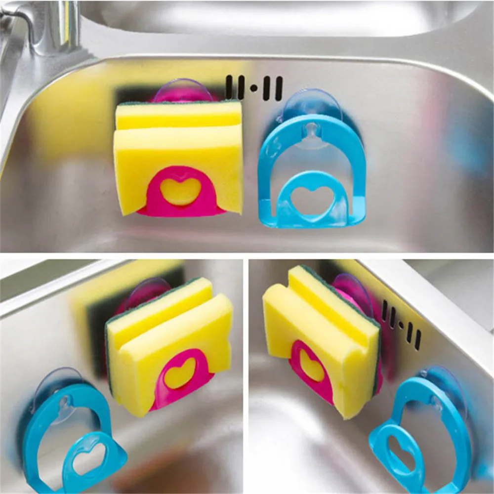 Sink Suction Cup Kitchen Sponge Rack Holder Multi-Functional Bathroom Shelf Towel Soap Holder Kitchen Organizer