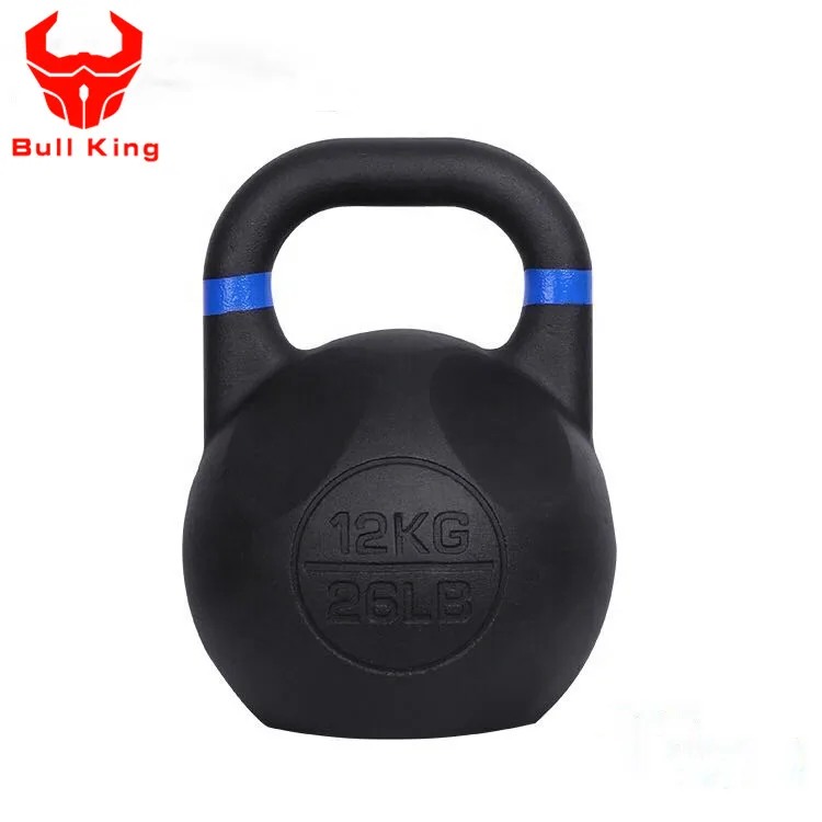 35 mm handle 4-48 kg Powder Coated VF Competition Cast Iron Kettlebells with Color Strip for Commercial Gym