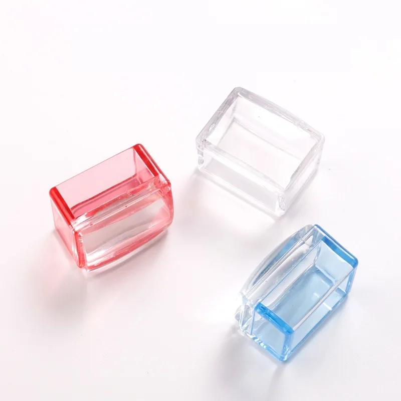 New Square Transparent Silicone Nail Stamp Stamping Plates Kits Polish Printing Diy Nail Manicure Tool