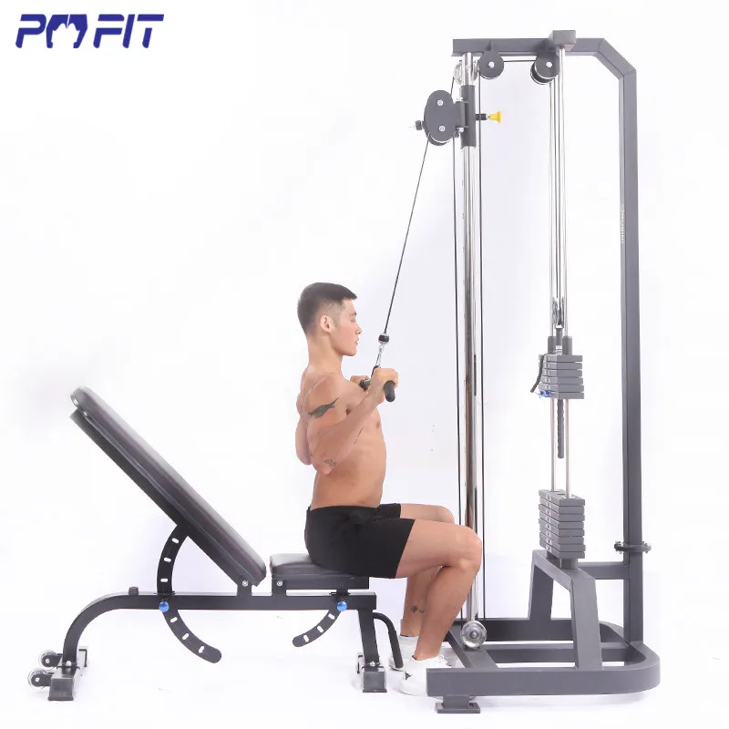 Cable pulley gym squat rack pull down pulley system gym station gym cable machine