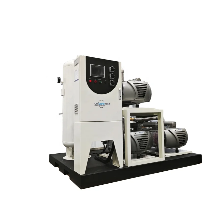 Medical Oil-Free Rotary Vane Vacuum Plant vertical Triplex system for hospital