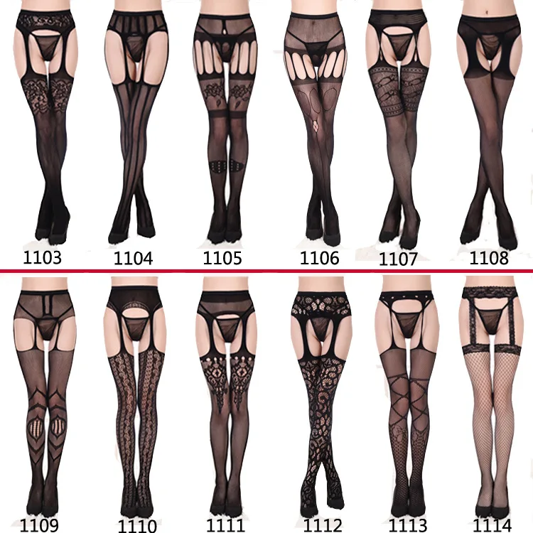 High quality See Through Transparent pattern designs Sexy Fishnet Mesh stockings