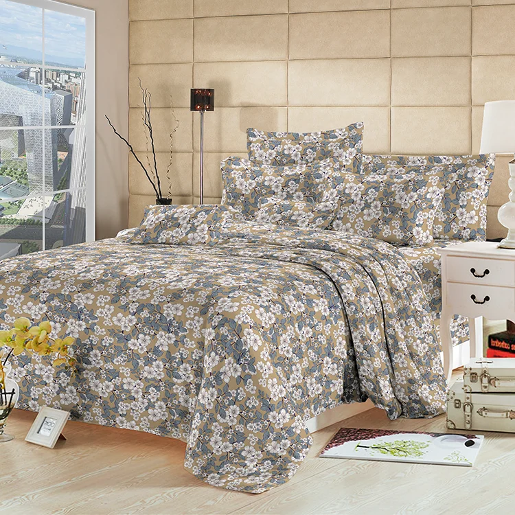 Polyester pigment printed brushed fabric for bed sheet,mattress cover ,quilt cover/100% polyester microfiber brushed fabric