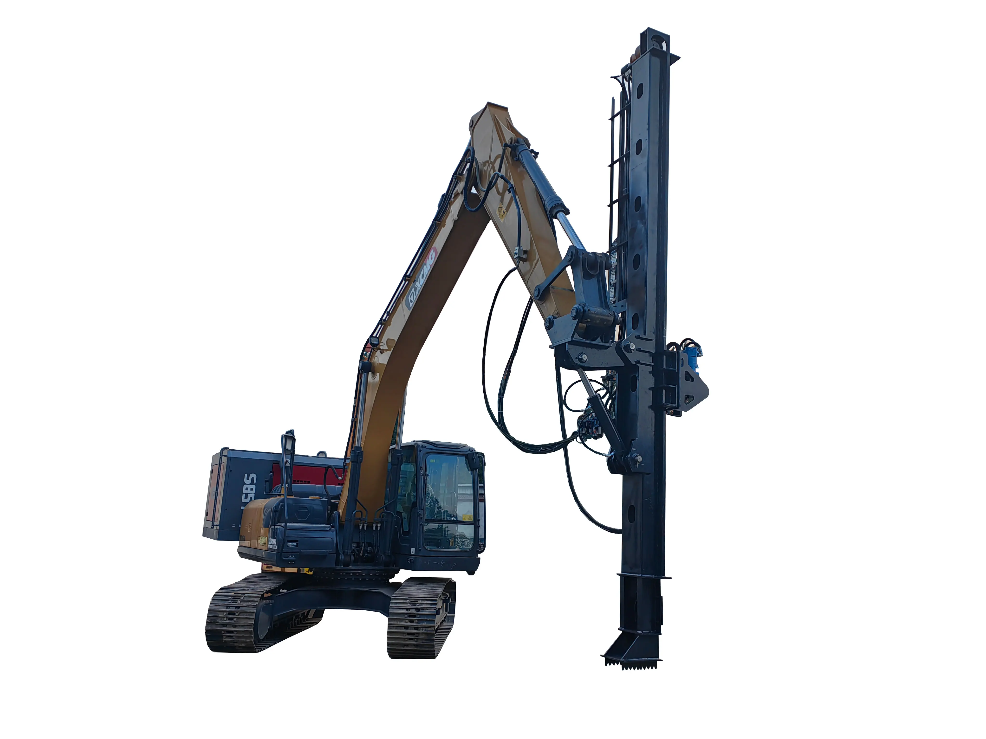 Excavator modified down the hole drilling rig, excavator modified slope support drilling rig, reasonable design, easy operation