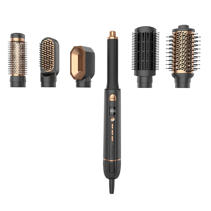 220 voltage smoothing hot air styler 5 in 1 lightweight air brush dryer curly blow dry brush for short hair