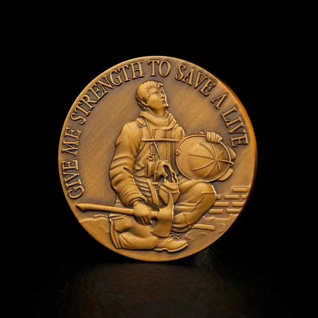 Custom avatar embossed gold-plated 3D metal coins