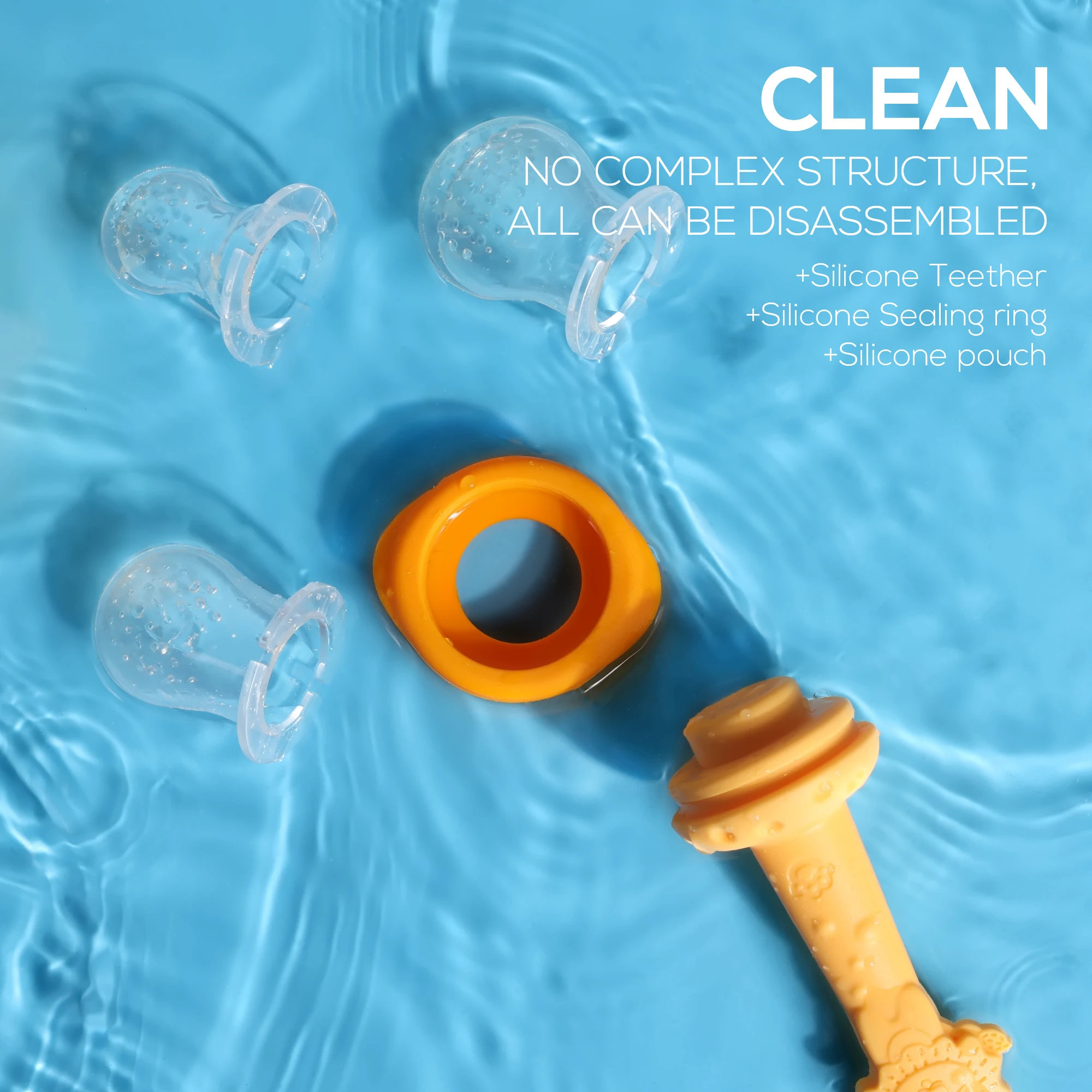 Wholesale 2021 Baby Products Teething Nipple Silicone Infant Teether Pacifier Baby Fruit Feeder