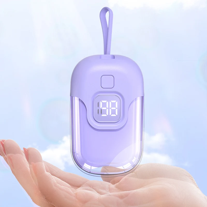 OEM New Mini 10000mAh Power Bank With Built-In Cable Portable Mobile Power Station Promotional Gift