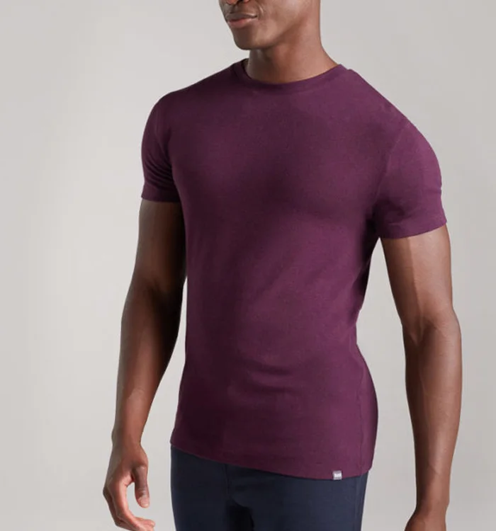 Gym Sport 100% Bamboo Fiber Crew Neck T Shirt Original  Luxe Fitted T Shirt For Men