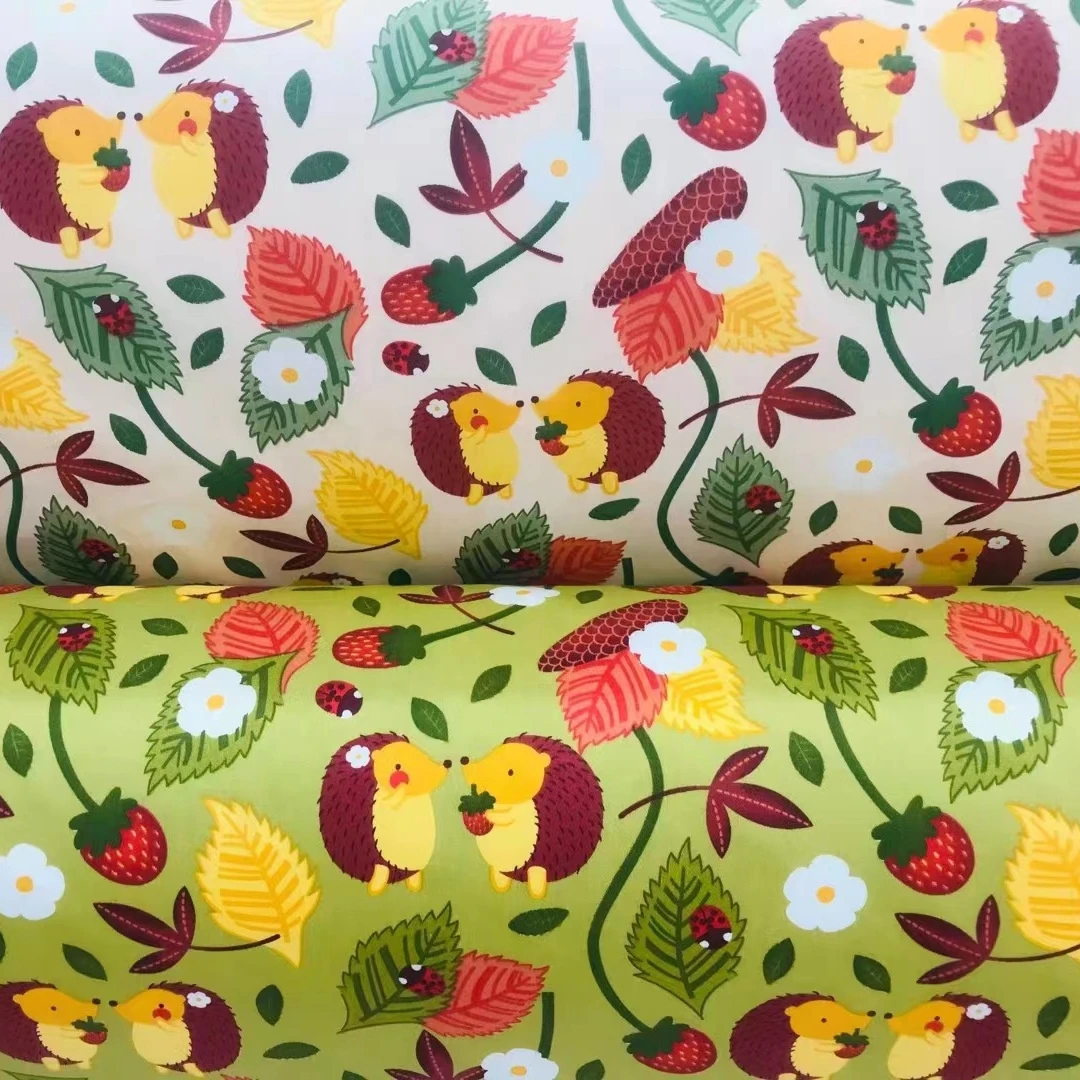 Printed cotton prints twill bedding sets fabric cartoon printed woven fabric for kids bedding sets sleepwear clothes