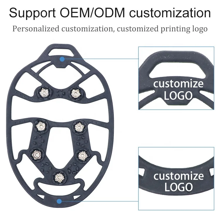 Wholesale Non-Slip Shoe Cover Ice Snow Grippers Over Shoe Boot Traction 7 Cleat Rubber Spikes Mountaineering Non-Slip Shoe Cover