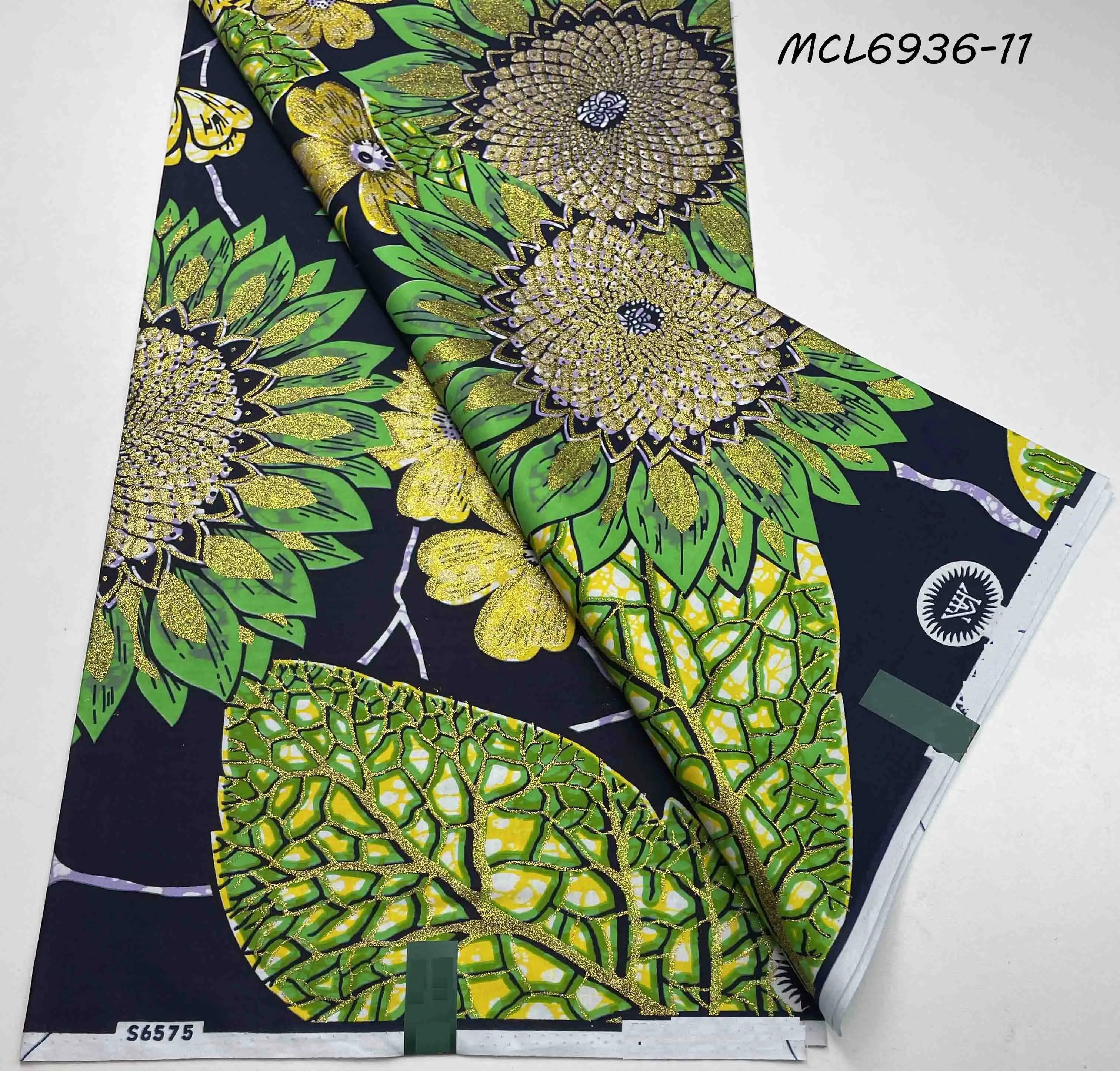 High Quality 100% Cotton Super Ankara Fabric African New Grand glitter Wax Holland in China