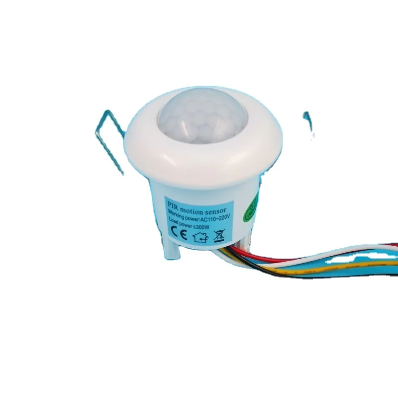 AC90~300V Hole size 40MM PIR motion Sensor Switch Intelligent delay adjustable high sensitivity