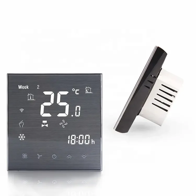 Smart Home 24v Floor Volt Smart Wireless Rf Trv Wireless Room Wifi Thermostat For Split Ac Cooling 4 Pipe Thermostat Switch